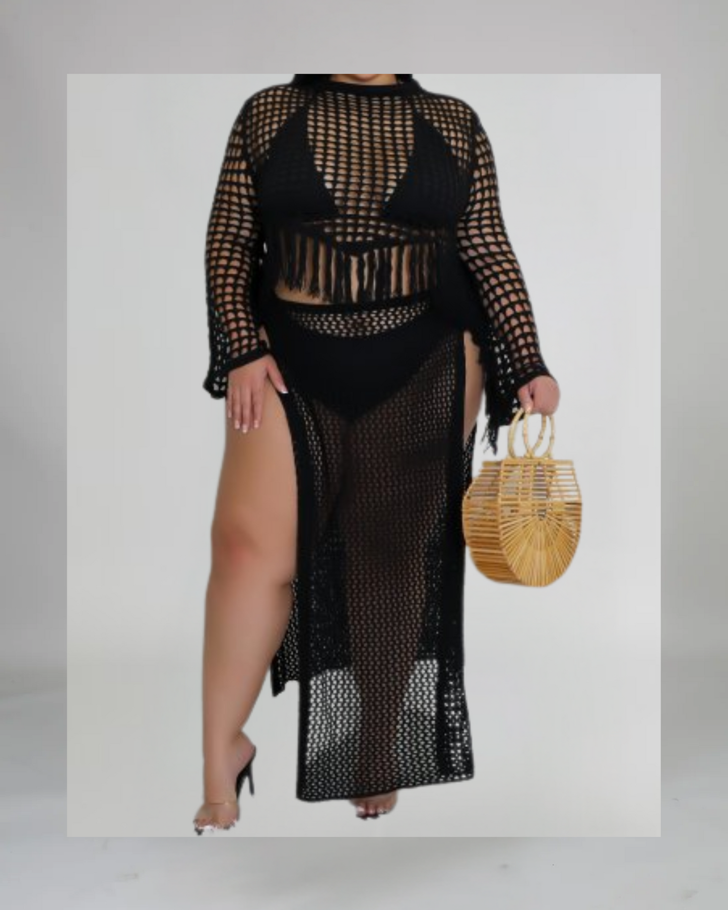 Bold in Black Mesh