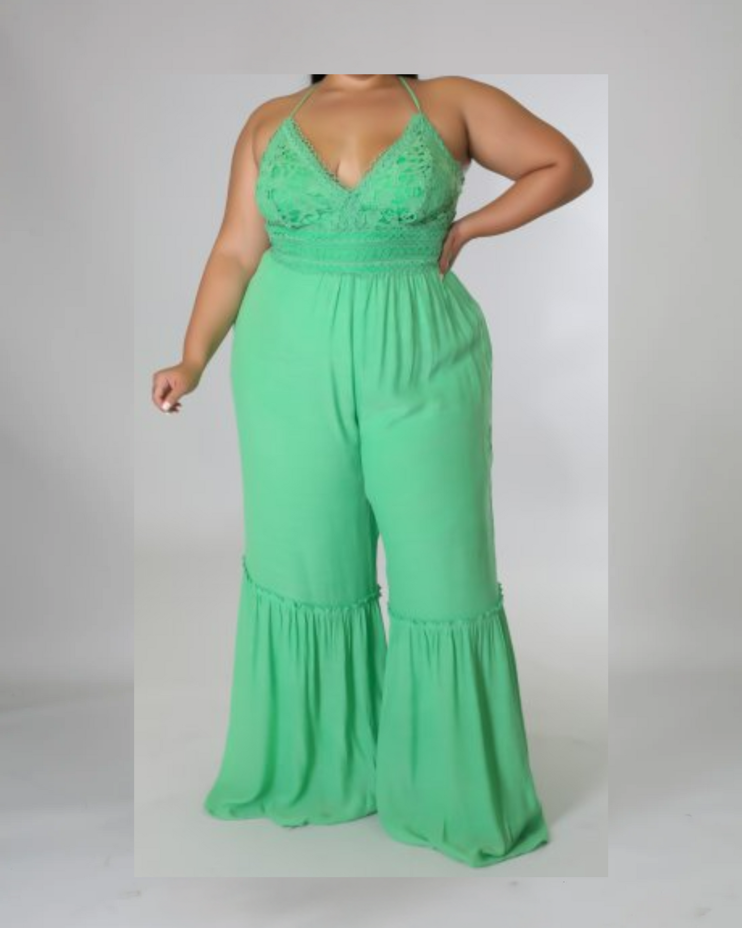 Mint To Be Crochet Jumpsuit