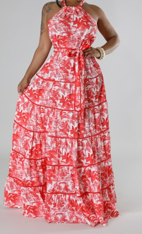 Tropical Sunset Maxi Dress